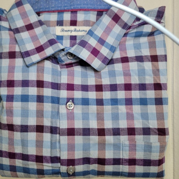 Tommy Bahama Canyon Beach Rancho  Check Plaid Flip Cuff Shirt L/S Men's XXL /TTG - Picture 13 of 13